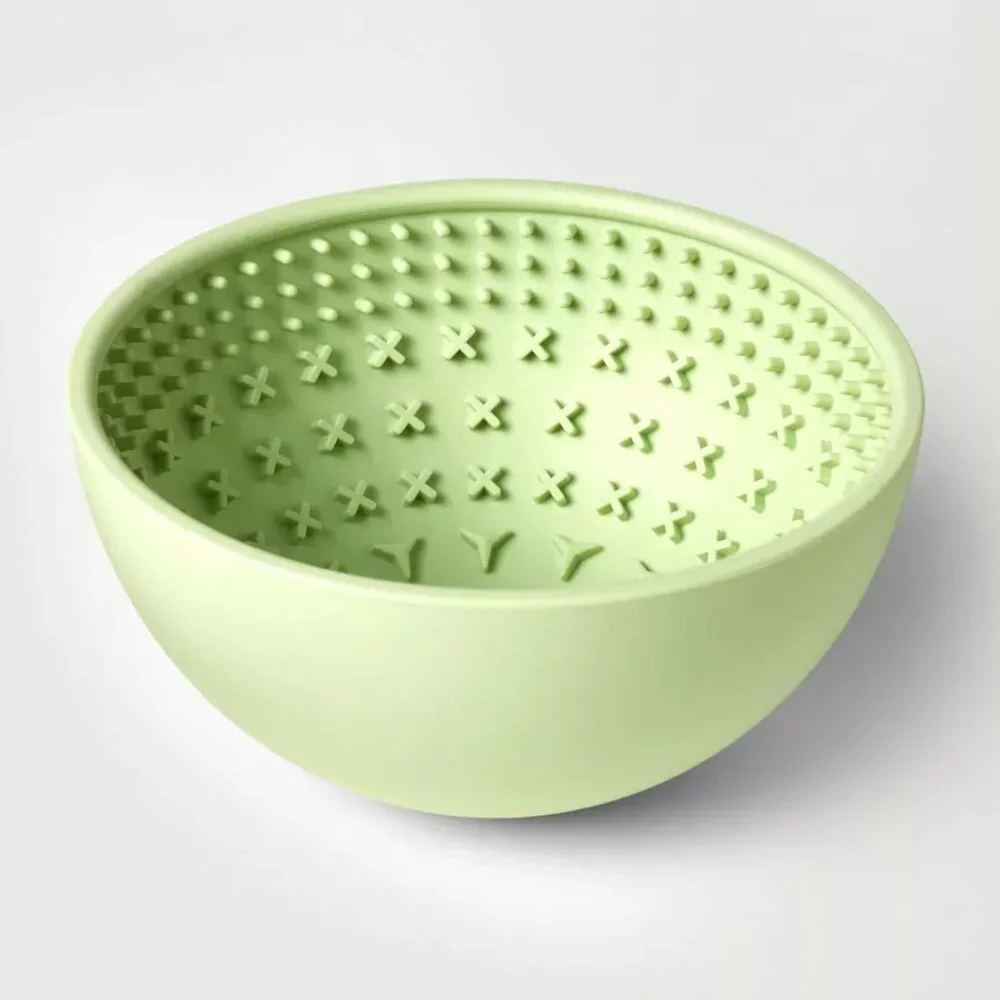 BOOTS & BARKLEY Green Lick Mat Slow Feed Soother Wobble Dog Bowl - 4 Cups NEW